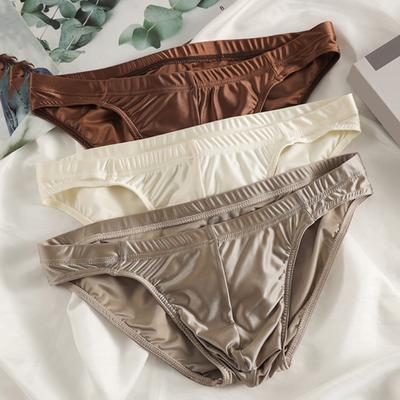 Slip da Uomo Vestibilità Ampia Elastico Vita Media Mutandine U-Convesse Tinta Unita Alta Elasticità Traspirante Intimo per Dormire