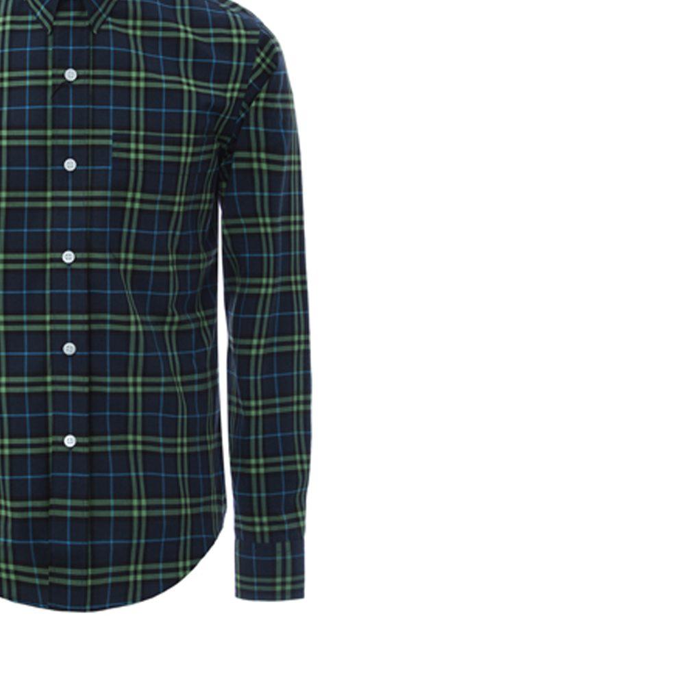 Burberry Shirt Men's Blue Green Plaid 80010131