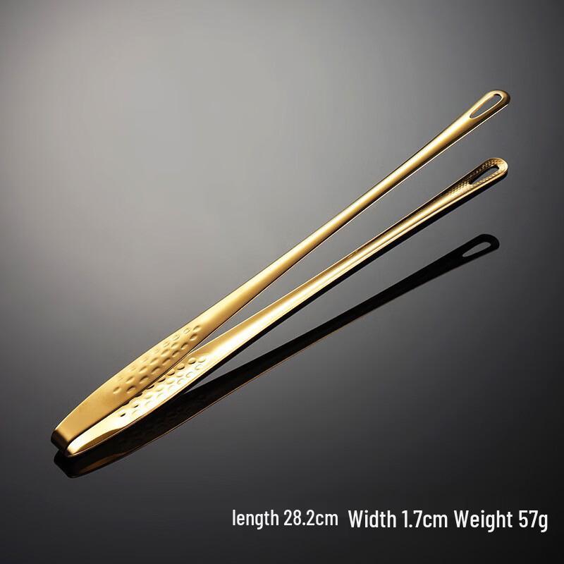 Qianxing 304 Stainless Steel Gold BBQ & Serving Tongs