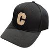 24 New Hard Top Three-dimensional Korean Embroidery Big C Letter High-end Baseball Hat Big Head Deep Top Cap