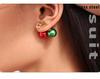 Xinyixin Christmas Tree Reindeer Zircon Stud Earrings with Colorful Bead Backs