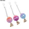 Plastic Ball Bell Bird Toys ColorfulPet Parrot Swing Toys African Grey Budgie Parakeet Cockatiel Lovebird Cage Parrot Toy Random