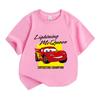 Kids Boys Girls Crew Neck Short Sleeve T-Shirt, 100% Cotton Casual Top with Cute Racing Car Superstar Champion Print, Comfortable Summer Tee for Daily