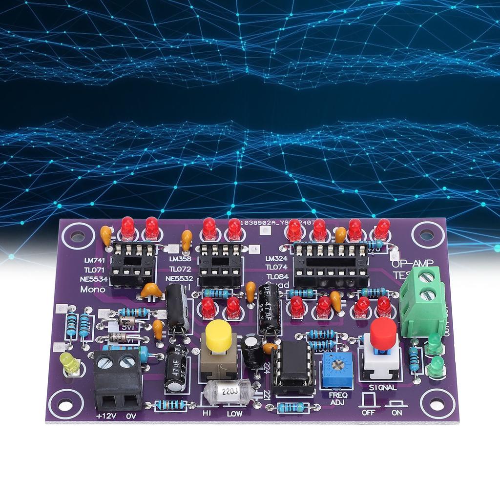 AMP OP Test Module Operational Amplifier Test Board AMP Tester for Single Double Quad  12V T2 Tester