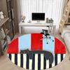 1pc Cat Stripes Office Round Area Rug,  Mat Suitable For Office, Under Office Chairs Bedroom Living Room Home Decor, Room Deco