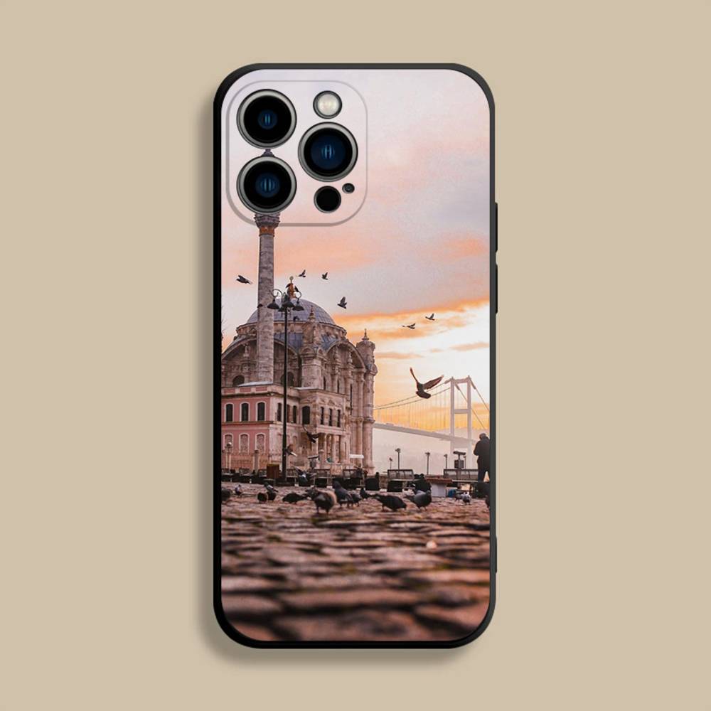 

Turkey Istanbul Scenery Phone Case For iPhone 17,16,15,14,13,12,Pro,Max,Plus,E,SE4,Air,Mini Black Soft Cover iPhone16PRO