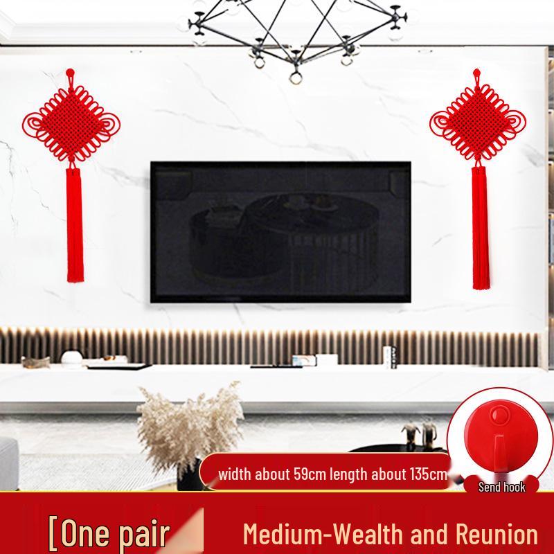 Luxurious Handmade Chinese Knot Pendant for Living Room or Front Door Decor