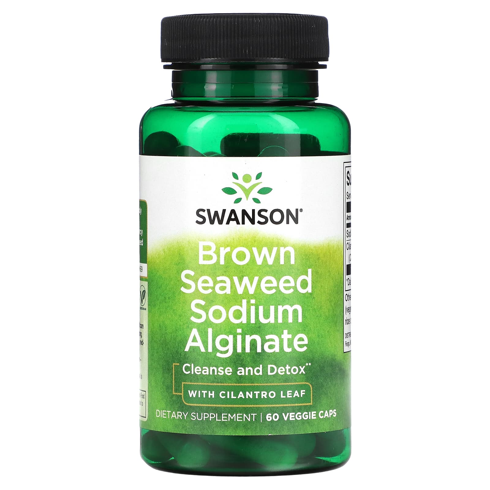 

Brown Algae Sodium Alginate with Coriander Leaves, 60 Veggie Capsules