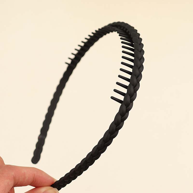 Fashion Solid Color Wave Resin Hairbands For Women Simple TBezel With Teeth Headband Headwear Hair Accessories