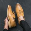Men Classic British Style Leather Shoes Tassel Lightweight Loafers Casual Shoe Thick Platform Brand Business Dating Shoe