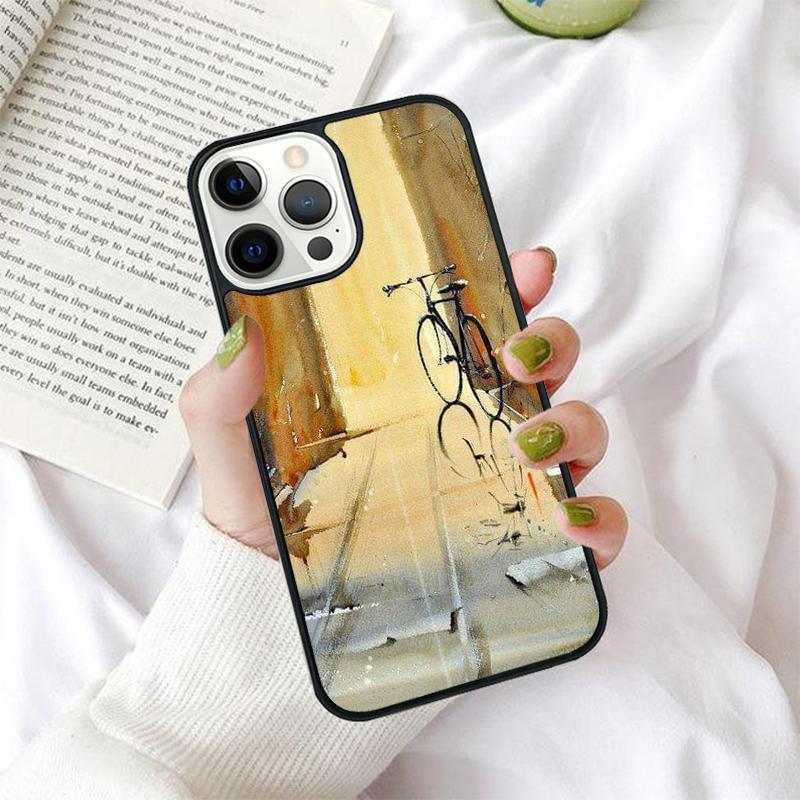 BIKE CYCLING art Phone Case for iPhone 17 Air 16 PRO MAX 15 14 PLUS 12 11 13 Back Cover Fundas Shell coque