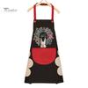 Puntos Cartoon Oil Proof Kitchen Waterproof Wipeable Wreath Rabbit Nail Shop Apron