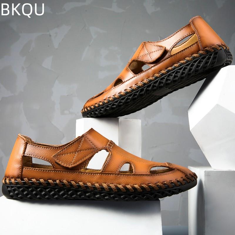 

Men s Casual Shoes Sandals Light Massage Comfortable Casual Trendy All-match Breathable Fashion Non-slip Flat Shoes Large Size
