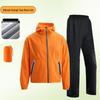 Heren Ultra-dunne Regenjas en Broek Set: Anti-zware Regen, Lichtgewicht, Draagbaar, Ademend voor Buitenrijders