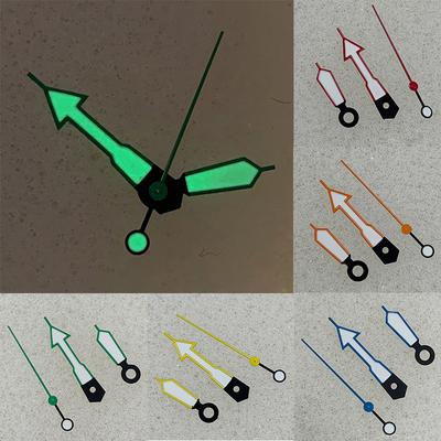 Colorful Edge Watch Needle for NH35 NH36 4R Movement Three-Pin Green Luminous