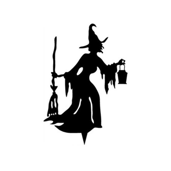 

1/3 шт. Хэллоуин Ведьма Декоративный Садовый Колышек Погодоустойчивый Металлический Уличный Патио Двор Газон Жуткий Силуэт Ведьмы Знак Колышек Украшение A