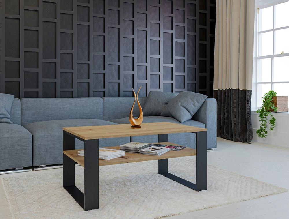 Moderner 1S ARTISAN BLACK Couchtisch