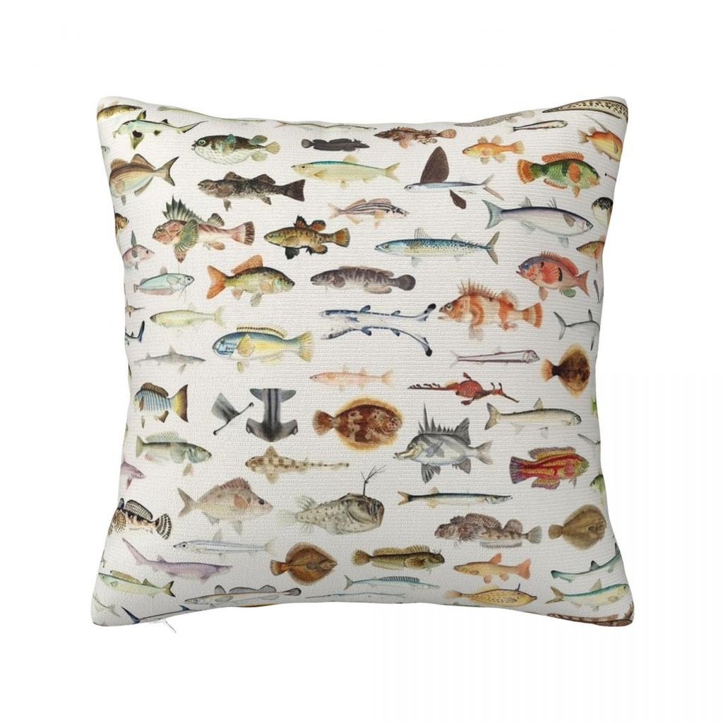 Povlak na polštář Vintage design pstruha Ryby Povlak na polštář Kreslené ryby Povlak na polštář Do kanceláře Auta Domů Dekorativní povlaky na polštáře