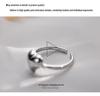 Banyan Tree S925 Silver Korean Love Heart Ring - Simple, Sweet, Fashionable Index Finger Ring