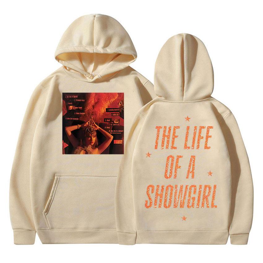 The Life of A Showgirl Album 2025 Vintage Graphic Bluza z kapturem Mężczyźni Kobiety Harajuku Długi rękaw Moda Oversize Bluzy Streetwear