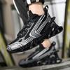 Men's Trendy Color Block Chinese Landscape Lace Up Blade Sneakers With Assorted Colors, Casual Outdoor Walking Shoes