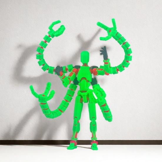 3D Printed Robot Action Figure with Accessories Movable Joints Robot Model Toy