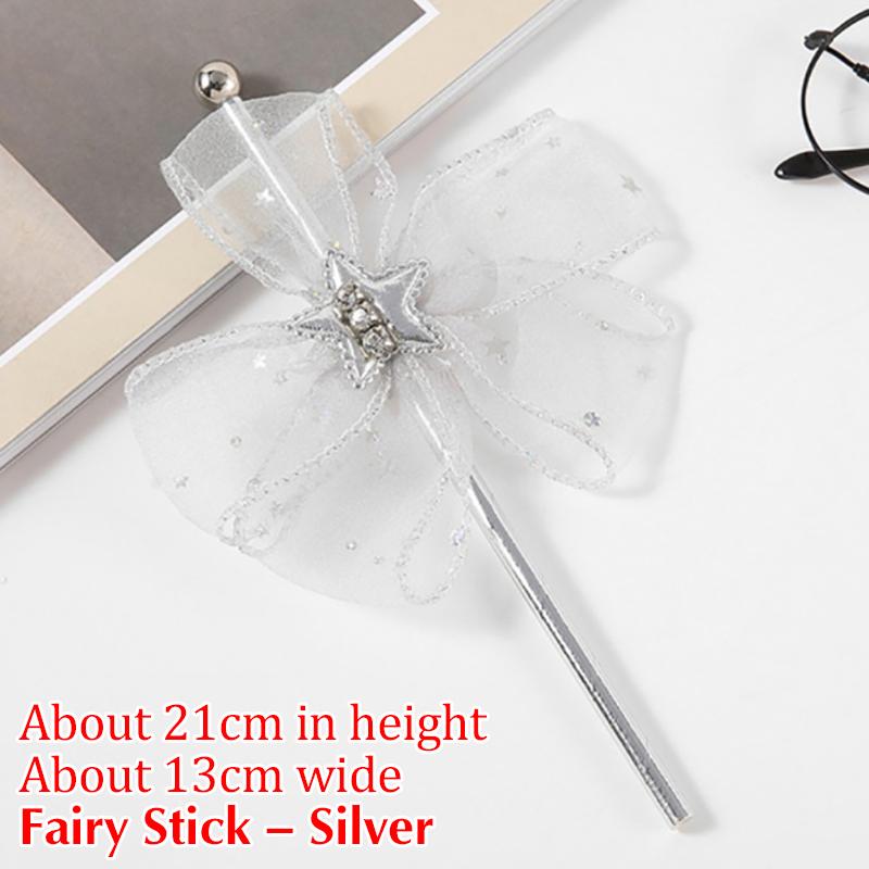 

1Pcs Mesh Fairy Stick Cake Plugin Festival Baking Decoration Plugin Birthday Wedding Decoration серебряный