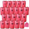 Set of 21 3 11 with Storage Bag Elementary School Game Event Use [Fungoal] Bibs/Numbered Jerseys, (Numbers 1-21), Children's Sizes, Sizes, Colors,