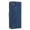 For iPhone 16e Leather Case Splicing Stitching Wallet Phone Cover with Wrist Strap