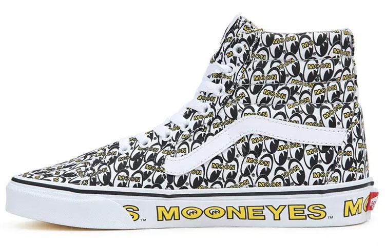 Sk8 Mooneyes x Sk8 Vans-Hi  True White Yellow  VN0A7Q5N6M5 36.5