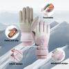 Winter Snowboard Ski Gloves PU Leather Non-slip Touch Screen Waterproof Motorcycle Cycling Fleece Warm Riding Gloves
