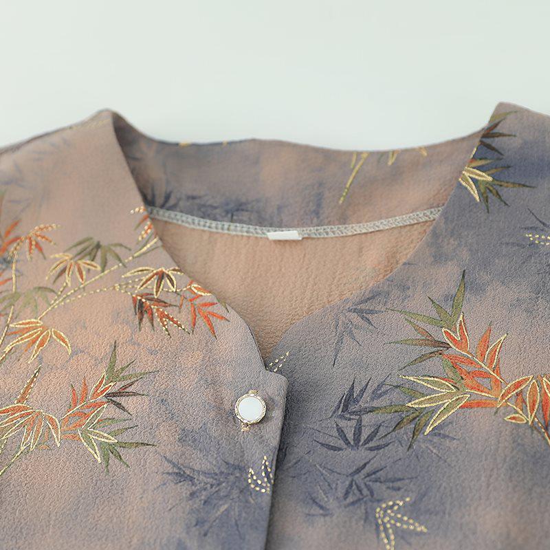 Elderly Women's Round-Neck Short-Sleeve Two-Piece Summer Set