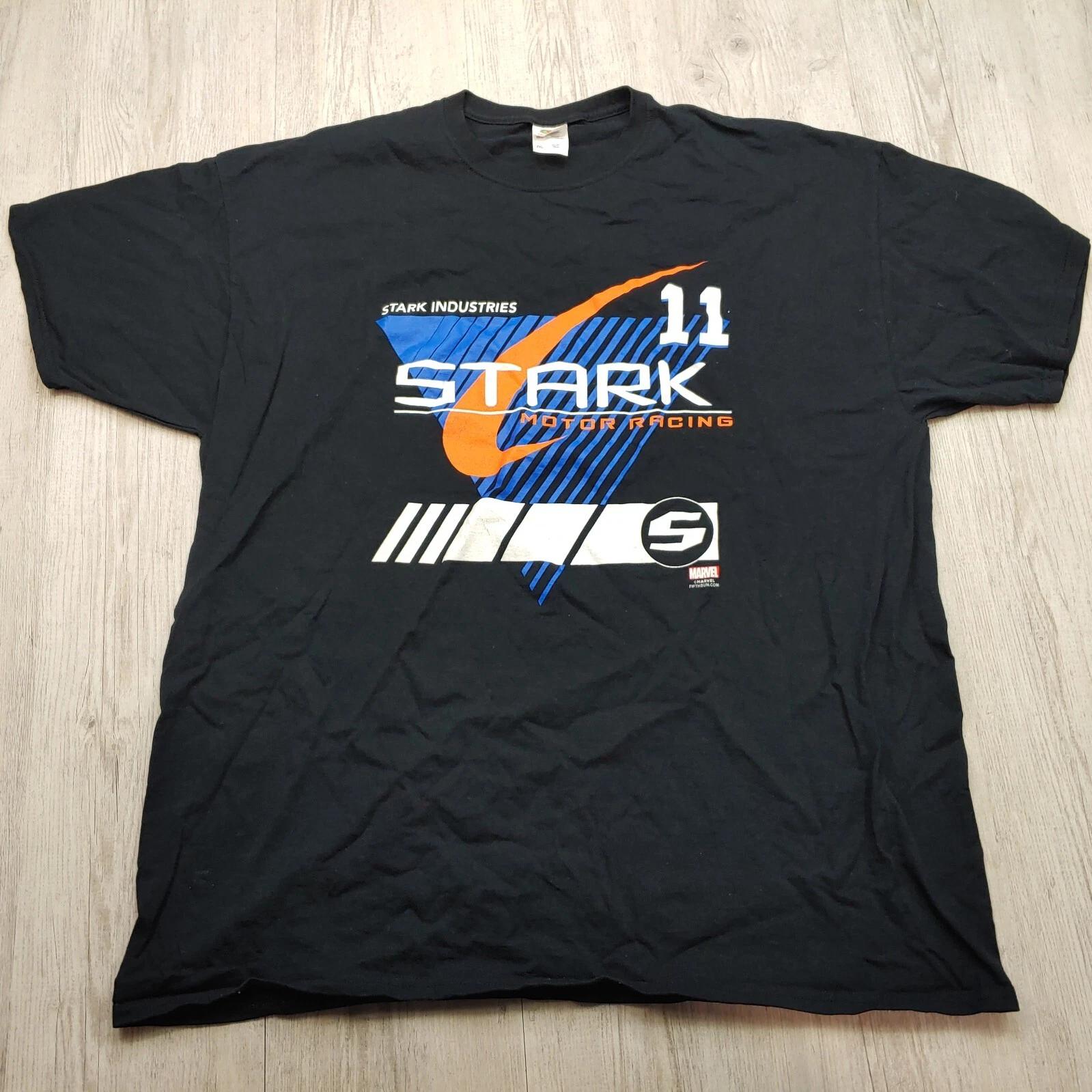 

Мужская футболка Marvel Stark Racing с принтом 100% хлопок Топы Мужские 2XL Tony Stark Motorsport Черная 2XL