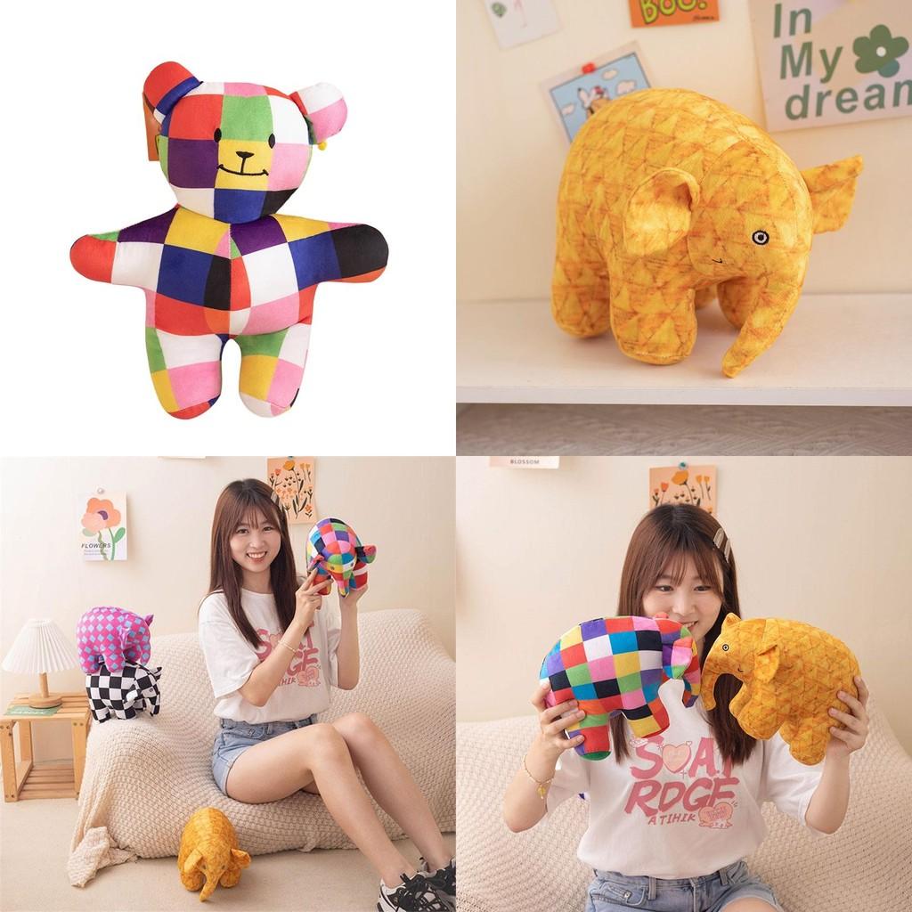 Elmer's Colors Elefant Gosedjur Mjuk Och Mysig Gosedjur För Barn