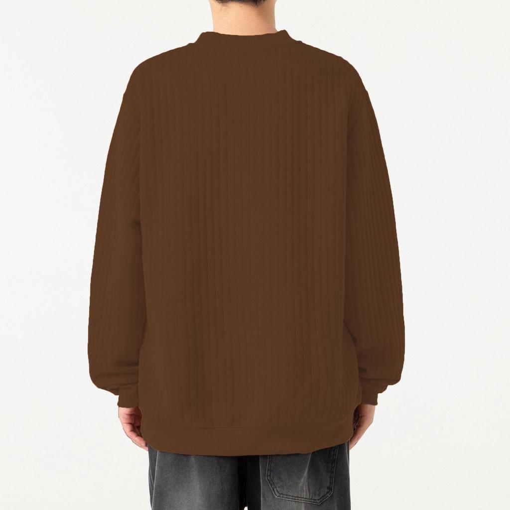 Men's Half-High Collar Button-Down Knit Pullover Sweater for Autumn/Winter