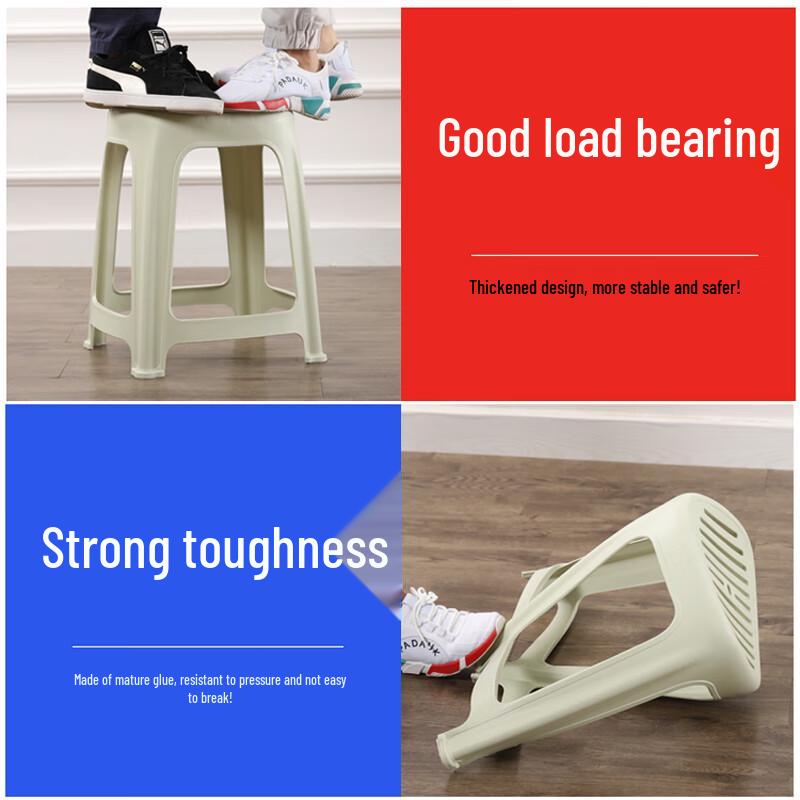 HUIHUADU Thickened Plastic Stripe Breathable Dining Stool