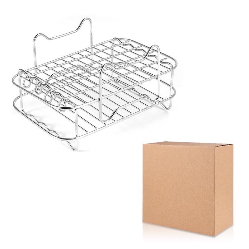 304 Stainless Steel Multi-purpose Square Dehydrator & Roasting Rack with Skewers, 2-Pack