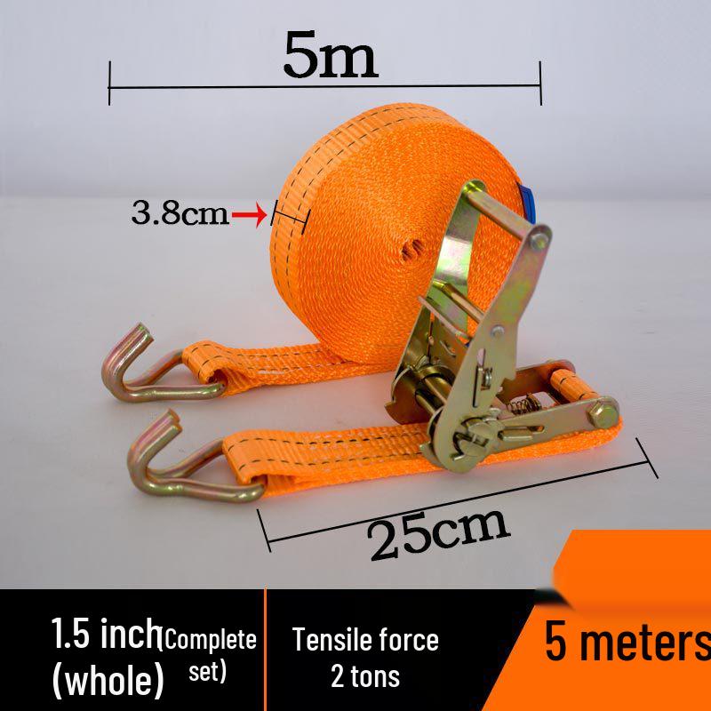 Ratchet Tie-Down Straps with Hooks for Cargo Securing