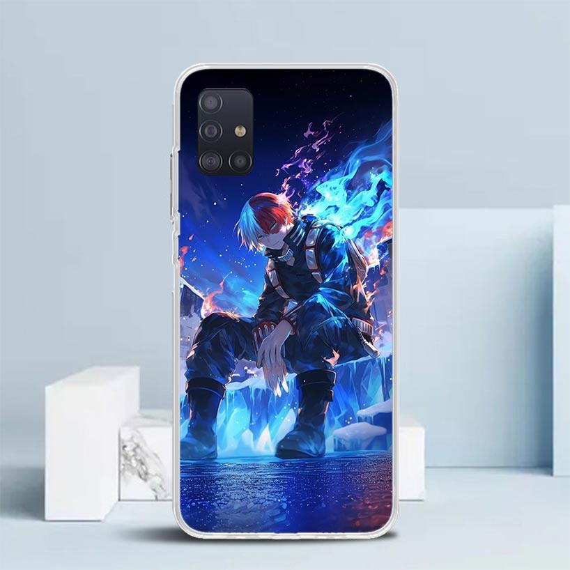 Todoroki Shoto MHA My Hero Soft Cover for Samsung Galaxy A12 A22 A32 A52 A72 A02S Phone Case Note 20 Ultra 10 S10 Plus A51 A71 A