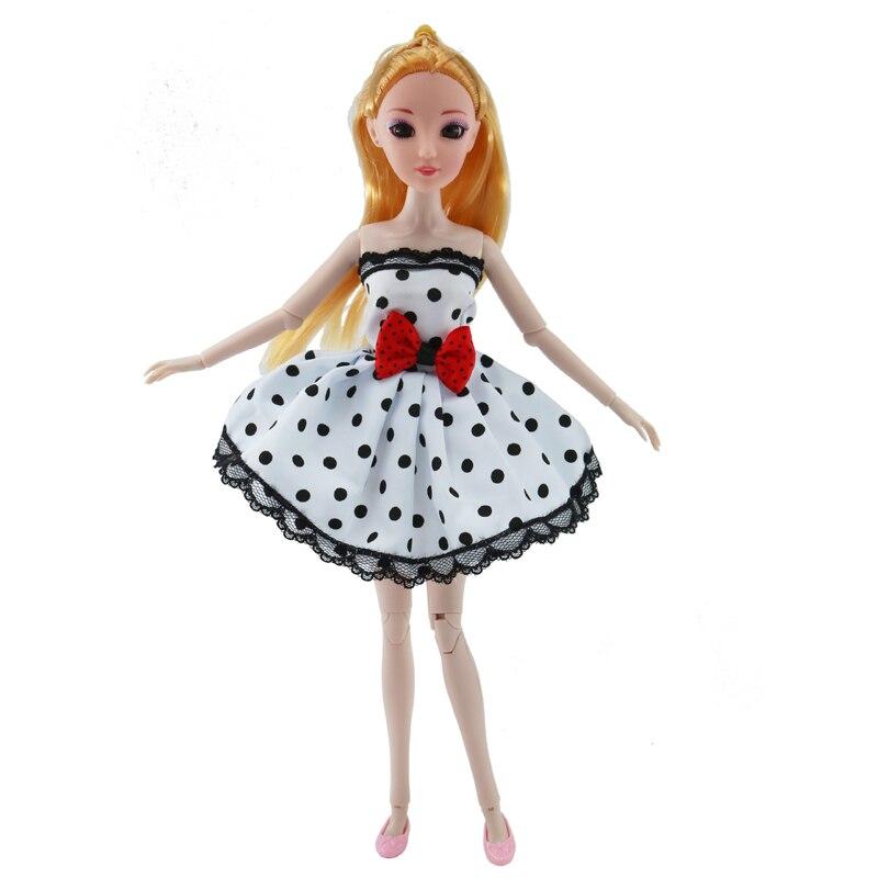 

Кружевная белая юбка, платье, одежда для кукол Барби, одежда для 1/6 куклы, красные банты, декор, платья для кукольного дома Барби, аксессуары белый
