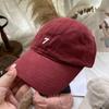 Korean pure cotton soft-top baseball cap for men and women, suitable for large head sizes, casual and versatile, summer duckbill cap with letter