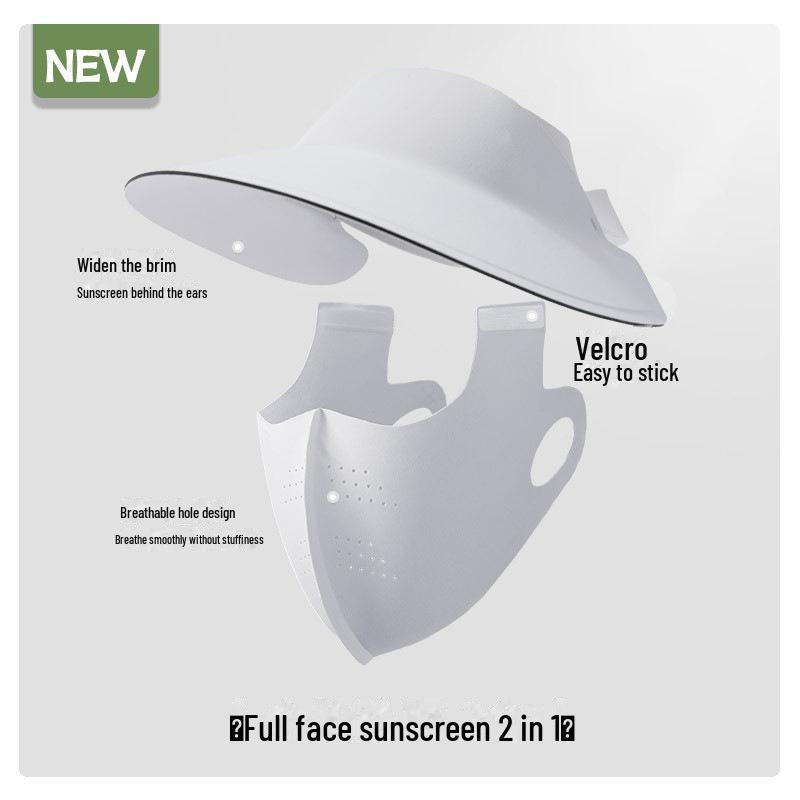 Women's Seamless Sun Protection Hat: Large Brim, Hollow Top for Cycling In Spring and Summer