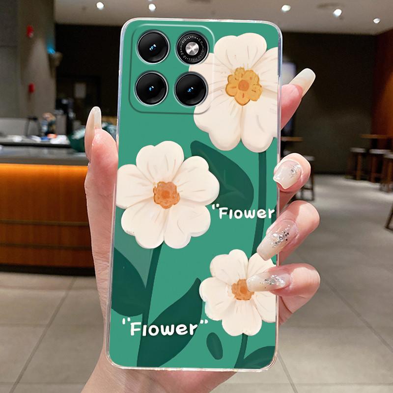 Etui Na Motorola Edge 70 Fusion Przezroczyste Luksusowe Modne Motyl Kwiaty Miękki TPU Silikonowy Pokrowiec Na Telefon dla Edge70 Fusion Zderzak
