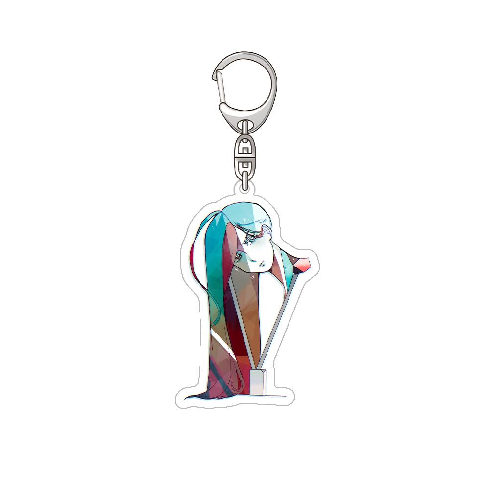 Land of the Lustrous Phosphophyllite rutile amethyst Obsidian Yellow diamond Ghost quartz Acrylic Keychain Bag pendant Fans Gift