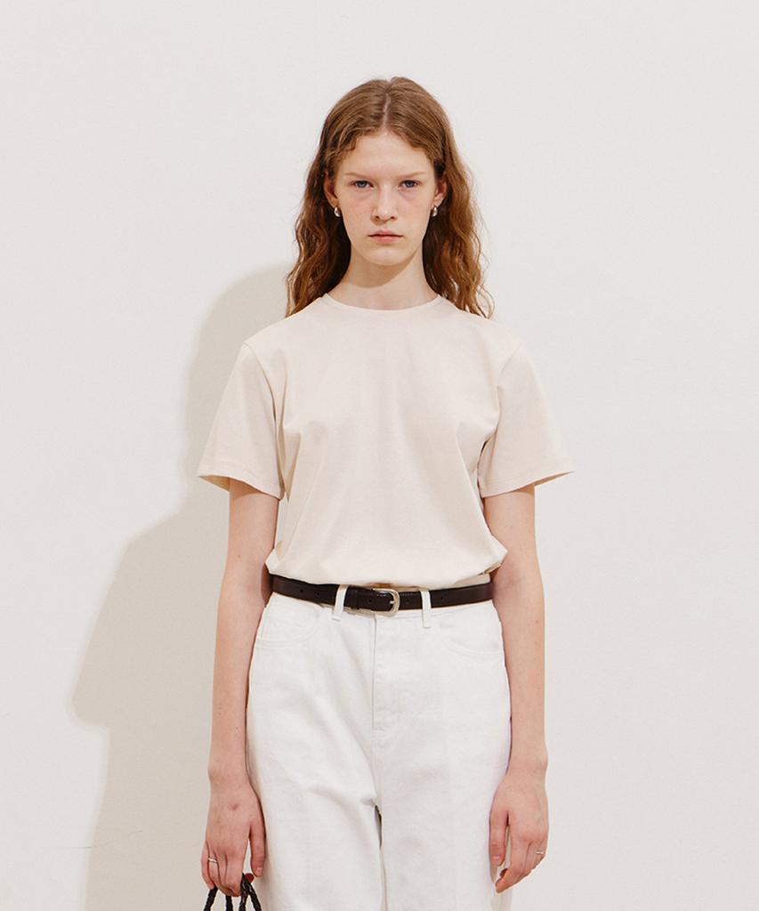 NOTIA Silket Half T-Shirts - Beige