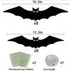16PCS Hanging Bats for Halloween Decorations Outdoor 2 Different Sizes Hanging Bats for Halloween Decorations