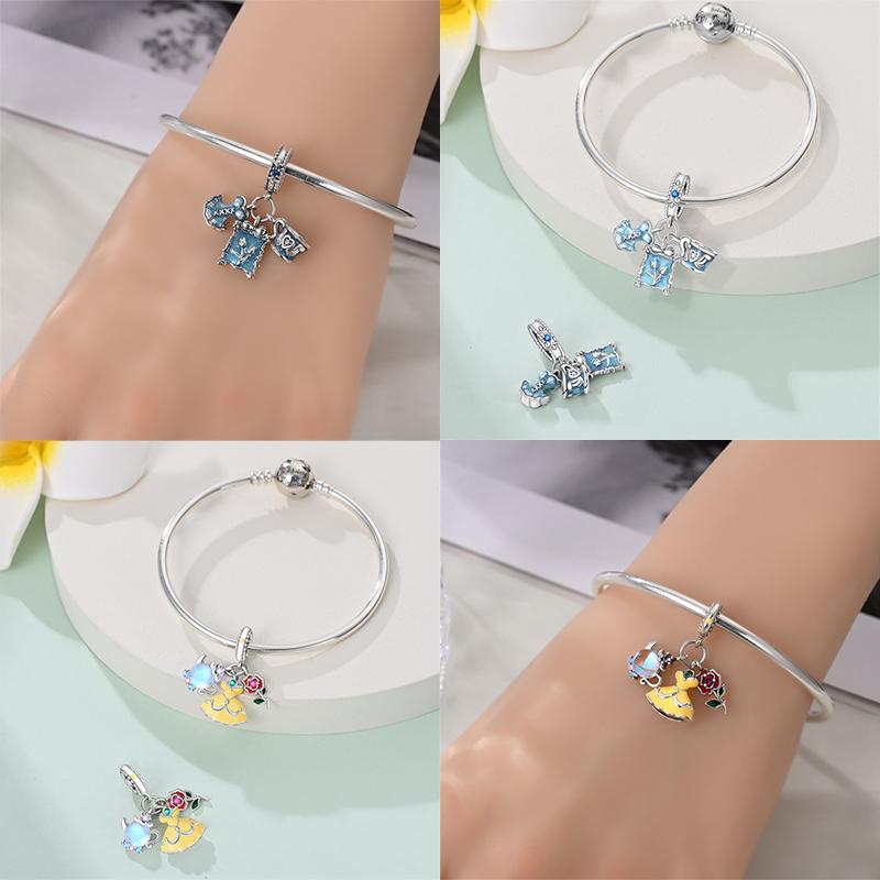 Sweet Copper Princess Dress Rabbit Koala Rainbow Horse Cat Charms Beads 3Mm Diy Fine Jewelry Gifts