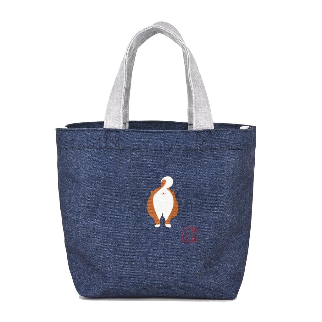 Bolsa Tote Pequena de Lona com Padrão Japonês e Fuji DB [Kusuguru Japan] Shibajiri-kun Monte