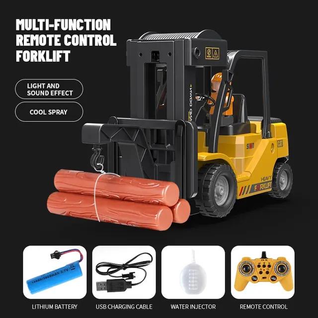 Remote Control Crane.12 Channel 2.4GHz Full Functional Remote Control Forklift with Lights and Sounds.RC Construction Toy