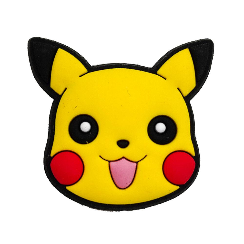 Cartoon Pokemon Pikachu Clogs mit Blumenschnallen - Weiche Gummi-Schuhaccessoires